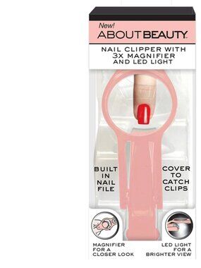 About Beauty Nail Clipper w/ 3X Magnifier LED Light & Nail Catcher | NEW